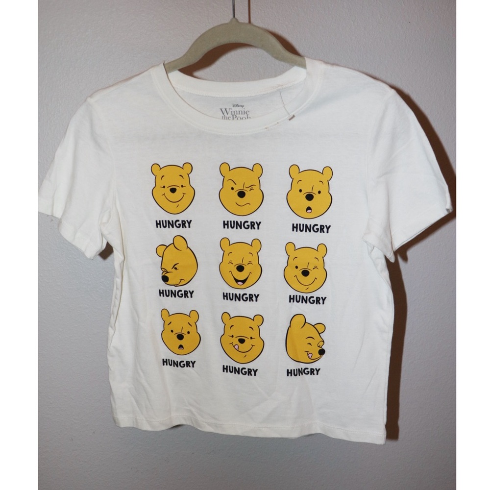 Disney Winnie the Pooh Hungry Moods Graphic White Tshirt